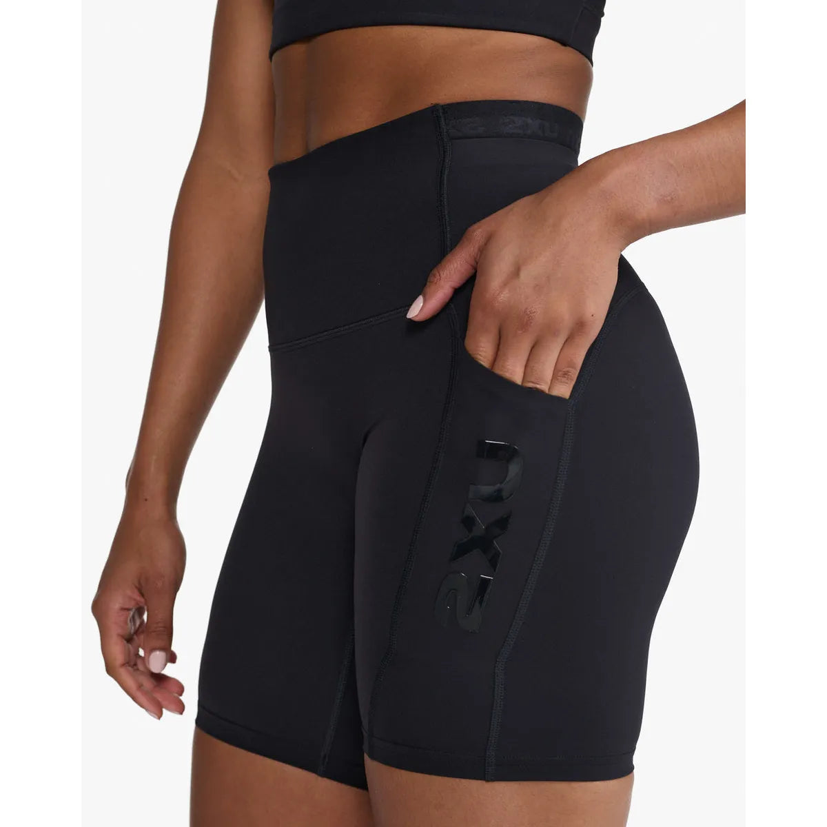 2XU FORM STASH HI-RISE BIKE SHORTS Black/Black
