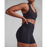 2XU FORM SOFT TOUCH HI-RISE COMPRESSION 4 INCH SHORTS Black/Black