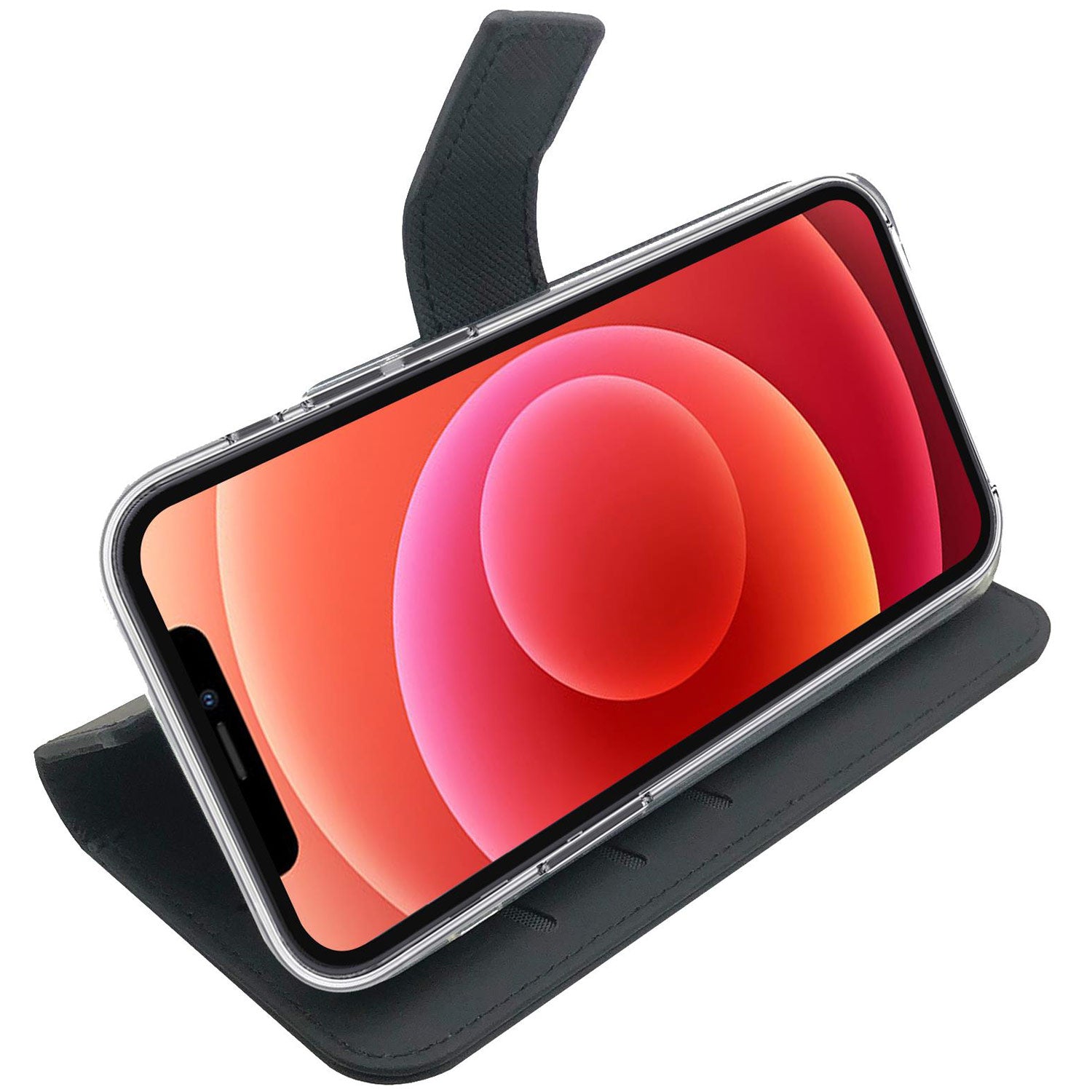 Celly Wallet Case iPhone 12 / 12 Pro Svart