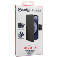 Celly Wallet Case iPhone 13 Svart