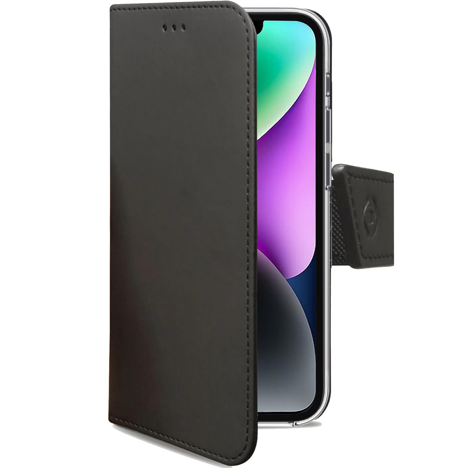Celly Wallet Case iPhone 14 Svart