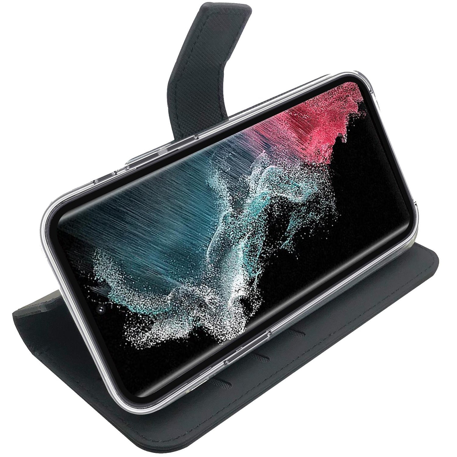 Celly Wallet Case Galaxy S23 5G Svart