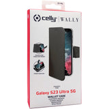 Celly Wallet Case Galaxy S23 Ultra 5G Svart