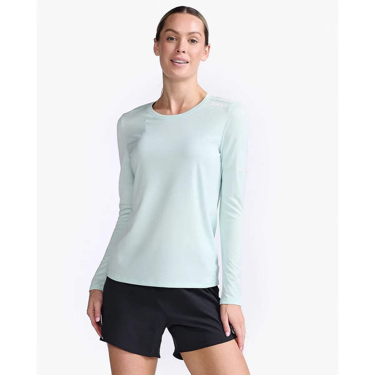 2XU AERO LONG SLEEVE Glacier/White Reflective