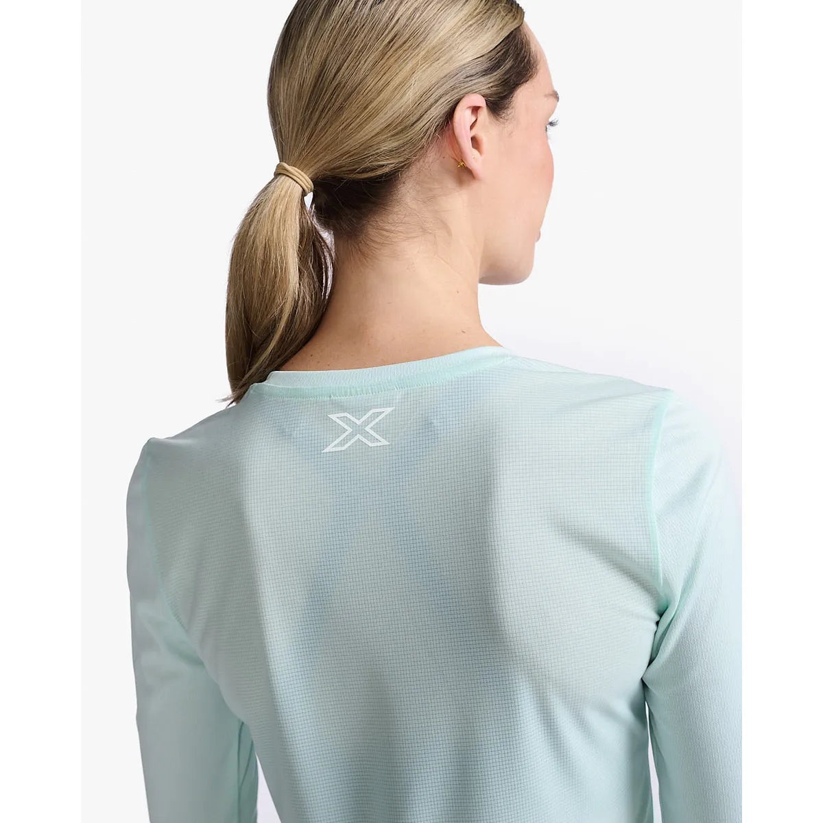 2XU AERO LONG SLEEVE Glacier/White Reflective