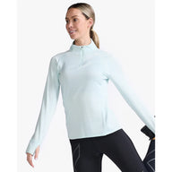 2XU IGNITION 1/4 ZIP Glacier/White Reflective