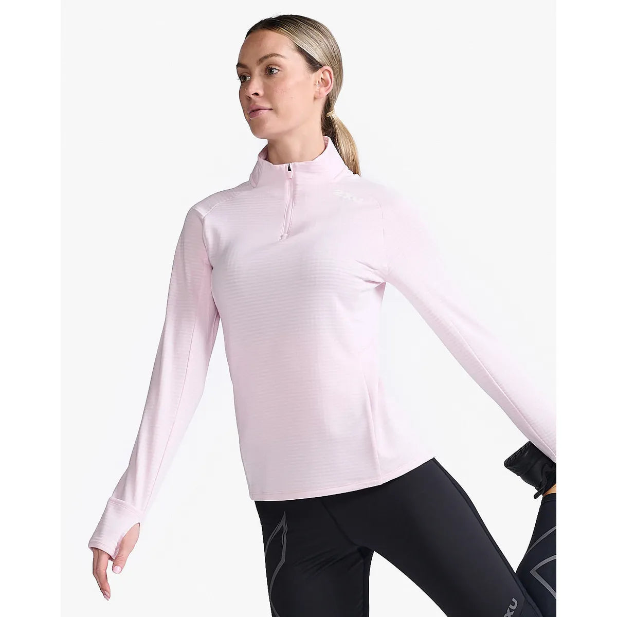 2XU IGNITION 1/4 ZIP Quartz/White Reflective