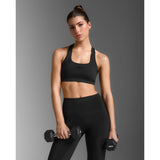 2XU FORM RACERBACK MEDIUM IMPACT BRA Black/Black