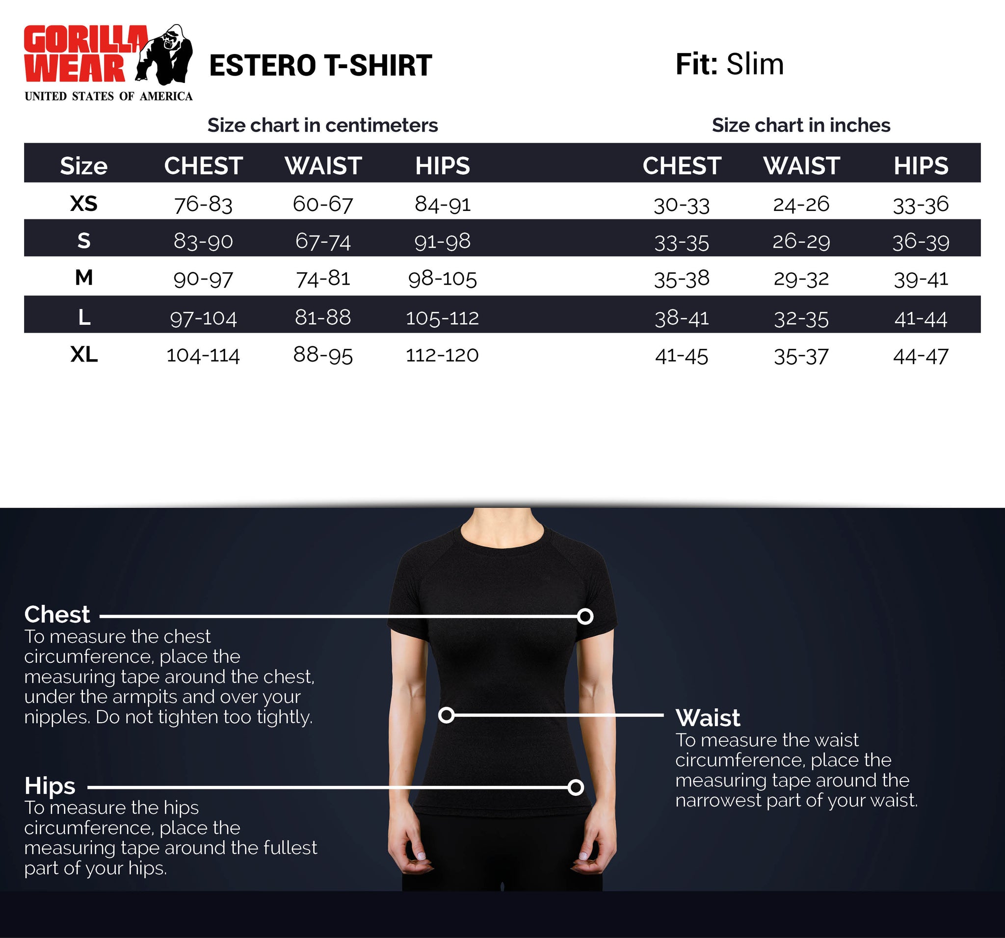 Gorilla Wear Estero T-Shirt, navy