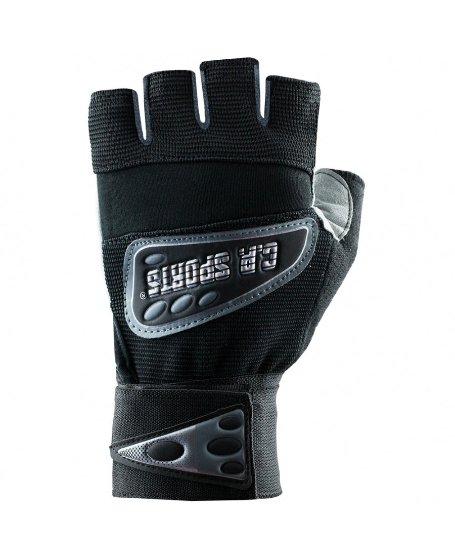 C.P Sports Wrist Wrap Glove, black/white