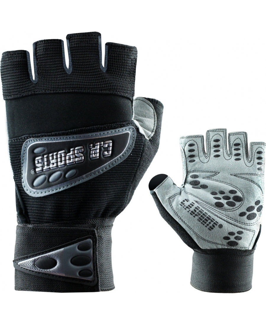 C.P Sports Wrist Wrap Glove, black/white