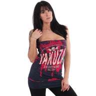 Yakuza Grunge Line Allover Bandeau Shirt, parisian night