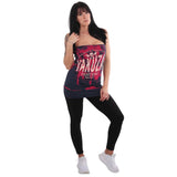 Yakuza Grunge Line Allover Bandeau Shirt, parisian night