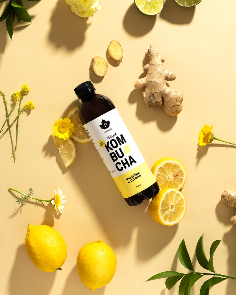 Pureness Ekologisk Kombucha Ingefära & Citron - 400 ml