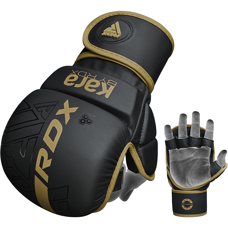 RDX F6 MMA & GRAPPLINGHANDSKAR - Svart / Guld