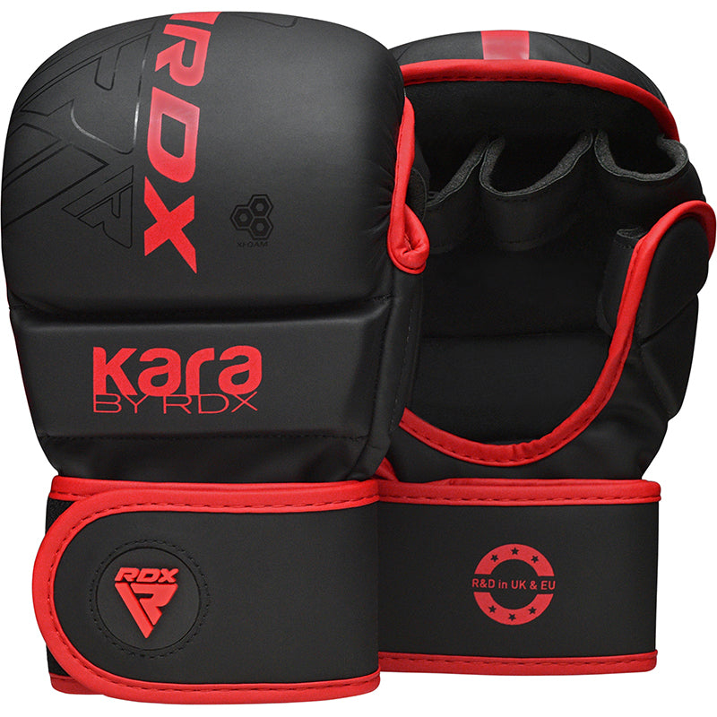 RDX F6 MMA & GRAPPLINGHANDSKAR - Svart / Röd