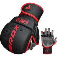 RDX F6 MMA & GRAPPLINGHANDSKAR - Svart / Röd