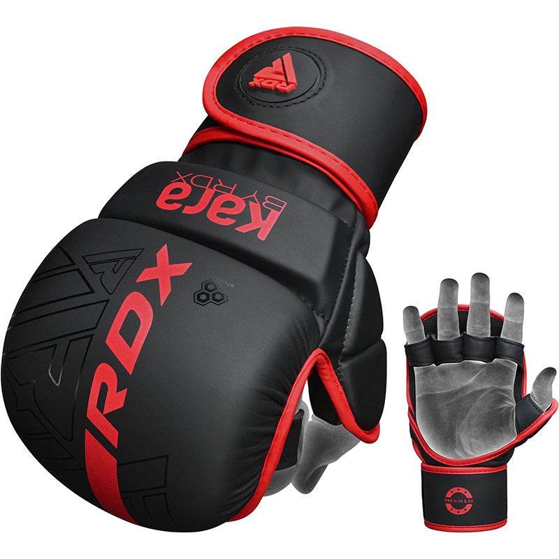 RDX F6 MMA & GRAPPLINGHANDSKAR - Svart / Röd