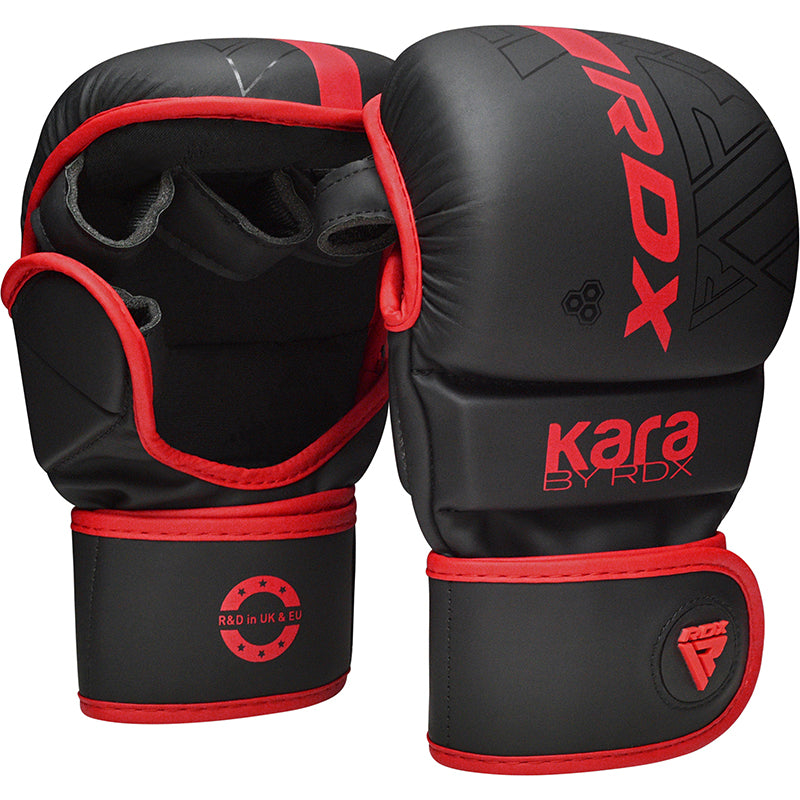 RDX F6 MMA & GRAPPLINGHANDSKAR - Svart / Röd