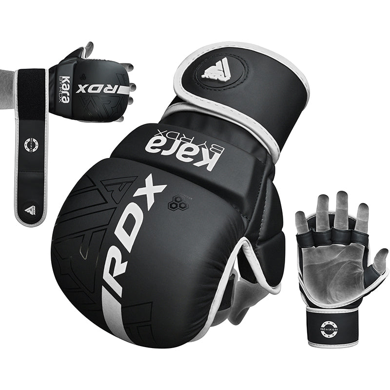 RDX F6 MMA & GRAPPLINGHANDSKAR - Svart / Vit