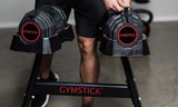 Gymstick Justerbar hantel Quick-Lock Dumbbell – En hel hantelpark i en enda vikt Ställbar 22,5kg