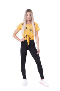 Nebbia Tied Knot T-Shirt, orange