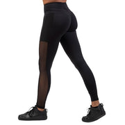 Nebbia Black Mesh Design Leggings, black