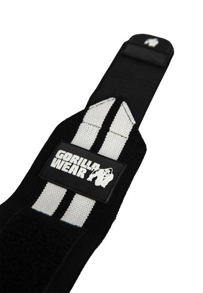 Gorilla Wear Elbow Wraps, black/white - 1,5 m