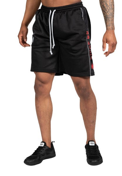 Gorilla Wear Functional Mesh Shorts, black/red