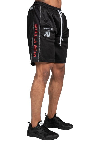 Gorilla Wear Functional Mesh Shorts, black/red