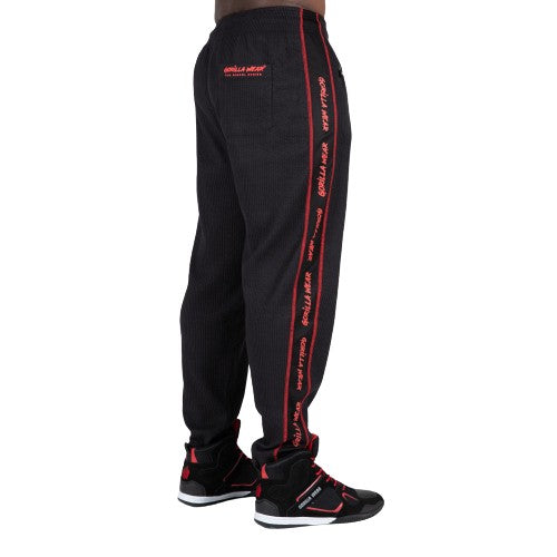 Gorilla Wear Buffalo Old School Workout Pants, black/red