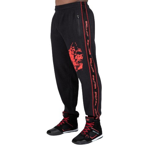 Gorilla Wear Buffalo Old School Workout Pants, black/red