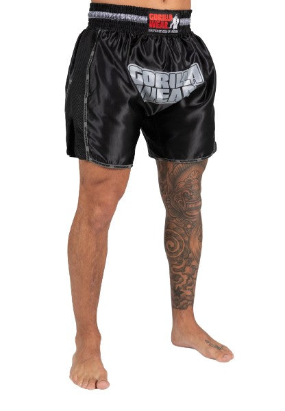 Gorilla Wear Piru Muay Thai Shorts, black