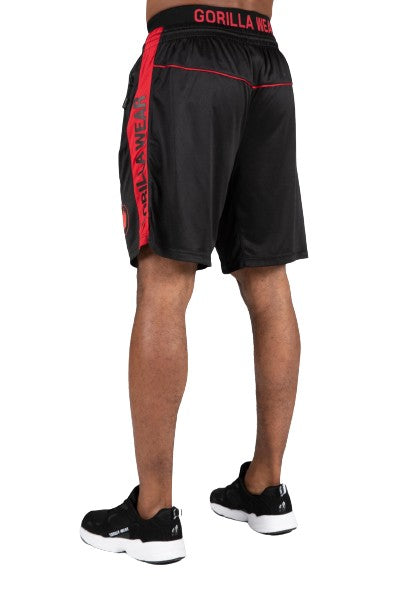 Gorilla Wear Atlanta Shorts, black/red