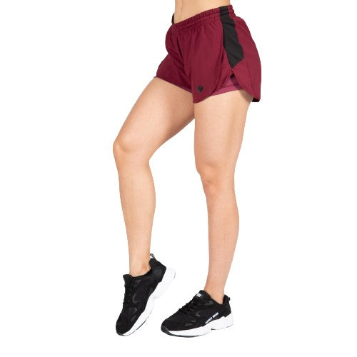 Gorilla Wear Salina 2-In-1 Shorts, burgundy red