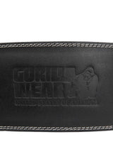 Gorilla Wear 6 Inch Padded Leather Belt, black/black