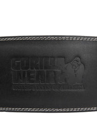 Gorilla Wear 6 Inch Padded Leather Belt, black/black