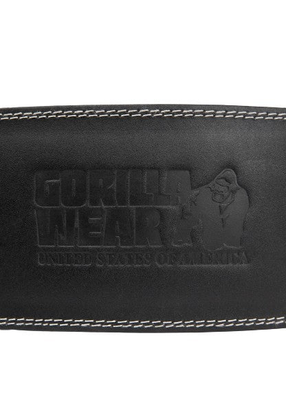 Gorilla Wear 6 Inch Padded Leather Belt, black/black