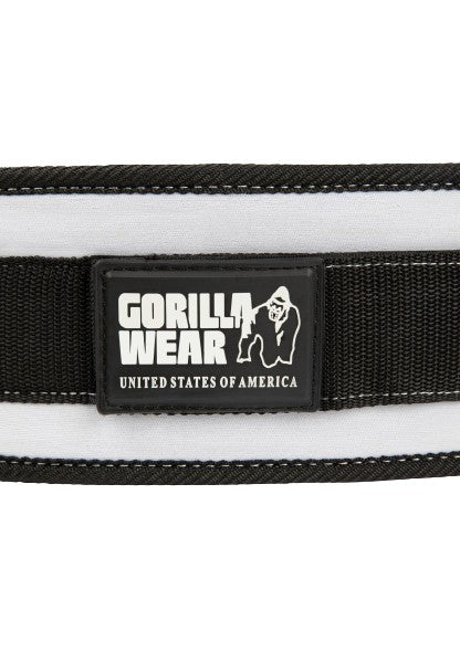 Gorilla Wear 4 Inch Women's Lifting Belt, black/white