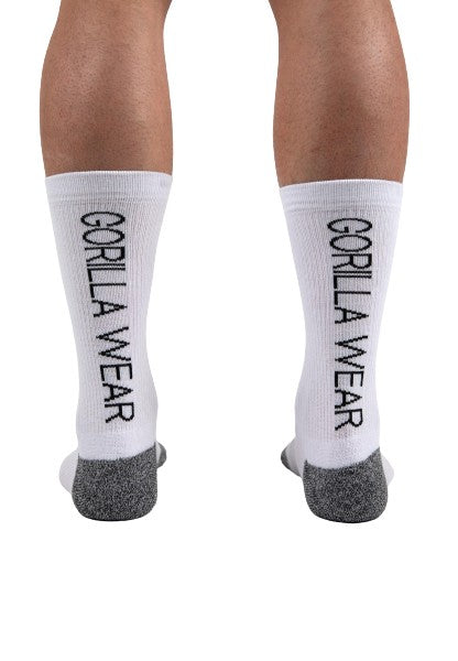 Gorilla Wear Performance Crew Socks, white