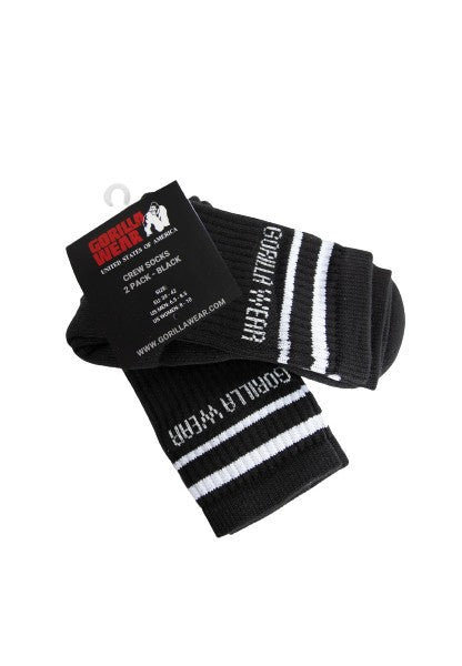 Gorilla Wear Crew Socks 2-Pack, black