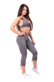 Nebbia Lace-Up Sport Bra, metal