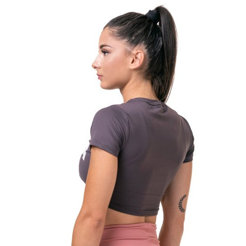 Nebbia Sporty Crop Top, marron