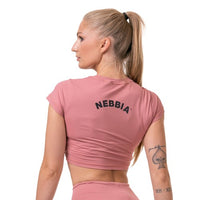 Nebbia Sporty Crop Top, old rose
