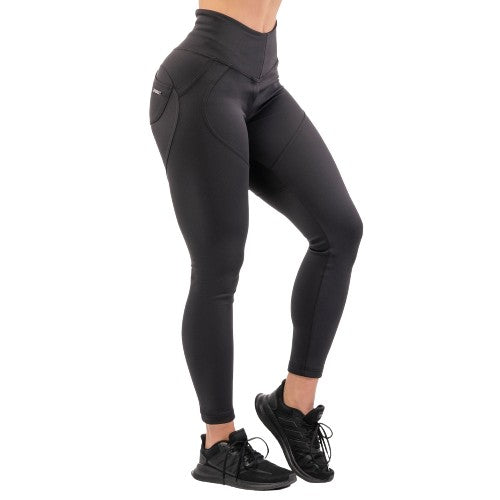 Nebbia High Waist Bubble Butt Lifting Pants, black