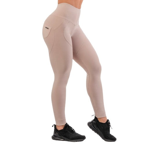 Nebbia High Waist Bubble Butt Lifting Pants, cream