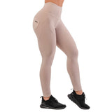 Nebbia High Waist Bubble Butt Lifting Pants, cream