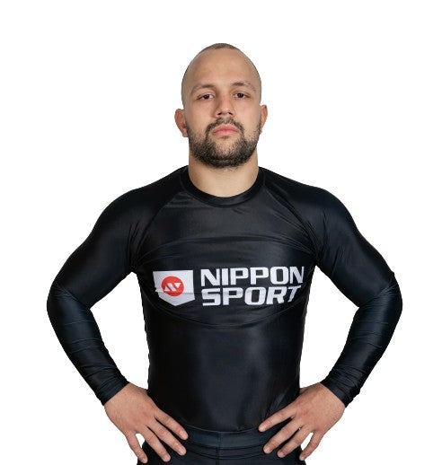 Nippon Sport Rash Guard - Long sleeve - stor logotyp