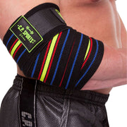 C.P Sports Elbow Wraps Pro 1,6 m, black/blue-red-yellow