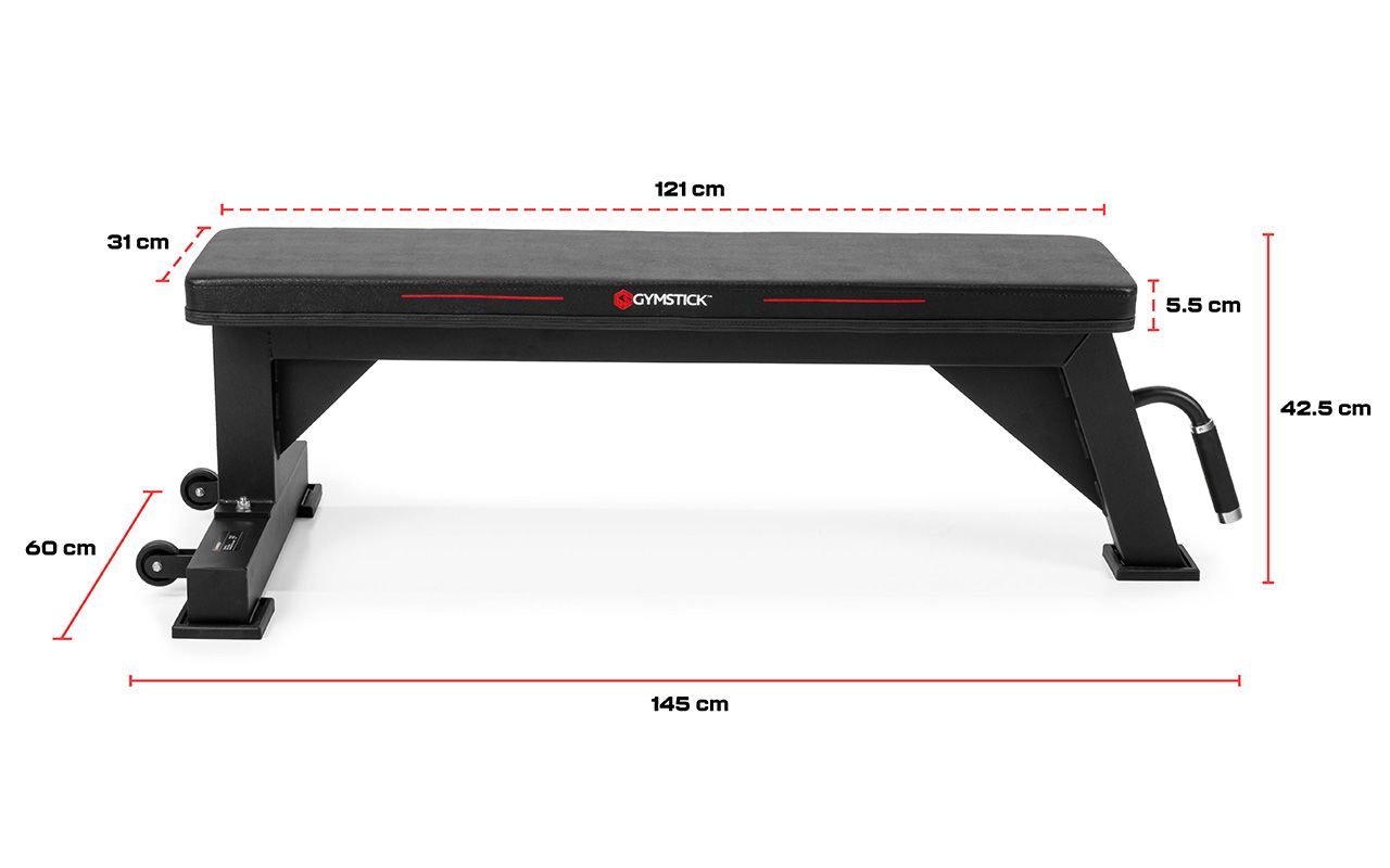 Gymstick Träningsbänk Flat Bench Pro – Stabilitet och styrka för alla lyft